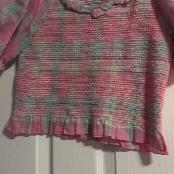 Love Shack Fancy Cropped Top - Ruffled Cute Puffy Sleeves - Size Small - Picture 4 of 4